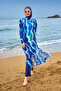 Navy Blue Full Covered Hijab Swimsuit with Stopper and Water Repellent Fabric M2530-2 - 5