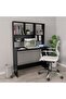 Desk with Shelf Black 110x45x157 cm Engineered Wood