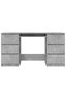 Writing Desk Concrete Grey 140x50x77 cm Engineered Wood - 2