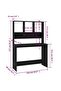 Desk with Shelf Black 110x45x157 cm Engineered Wood - 5