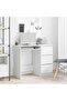 Desk White 90x45x76 cm Engineered Wood