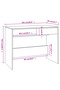 Desk White 101x50x76.5 cm Engineered Wood - 3
