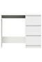Desk White 90x45x76 cm Engineered Wood - 5
