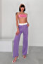 Mona Waist and Side Contrast Block Panels, Comfortable Pants with Elastic Waist - 7