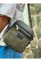 Square Men's Bag Black Khaki - 4