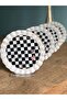 Checkerboard Patterned Curved Dessert Plate 6 Pieces