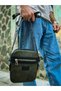 Square Men's Bag Black Khaki - 2