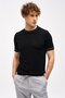 Men's Black Standard Polo Neck Knitwear Short Sleeve - 5