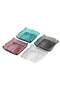 طبق مربع متعدد الألوان، 4 قطع، 15.5 × 2.9 سم