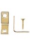 4-Piece Inside L Corner Brace Bright Brass 1 x 2.75inch