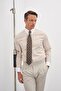 Comfort Fit Striped 100% Cotton Men's Shirt with Lapel Pin - 5