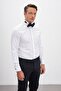 Ata Yaka Hidden Placket 100% Cotton Comfort Fit White Tuxedo Shirt - 3