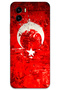Vivo Y15S Compatible Turkish Flag Patterned Phone Case + Screen Protector - 5847