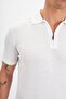 Patterned Zippered Polo Neck Knitwear Men's T-Shirt - 7