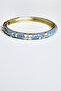 Blue Enameled Handcuff Bracelet