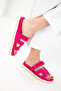 Fuchsia Suede Women's Slippers 20697 - 6