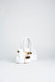 Women's Case White Charm Gift Design Flip Lock Closure Handbag and Shoulder Bag - 3