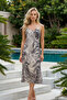 Mink Abstract Midi Woven Dress Twoss25El00043