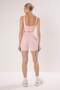 Pembe Fırçalı Soft Kumaş İç Bel Cep Detaylı Örme Spor Şort/Kısa Tayt THMSS24TY00020 - 5