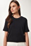 Pack of 2 Cotton Basic Knitted T-Shirts Black Gray Melange Lag0002 - 3