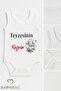 Aunt's Lamb Written Sleeveless Baby Bodysuit – 100% Cotton, Summer Bodysuit with Snap Fasteners, Cute Lamb Print - 2