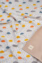90X90 Beige Waffle Pique and Muslin Cloud Patterned 100% Cotton Multi-Purpose Baby Blanket & Blanket - 2
