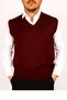 Baba Men's V-Neck Burgundy Knitwear Sweater – Classic and Stylish - 2