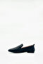 Black Genuine Leather Knitted Patterned Loafer Shoes - 2