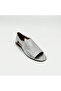 Silver Genuine Leather Open Toe Women's Sandals – Low Heel and Stylish Design - 4