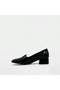 Black Patent Leather Heeled Shoes – Square Toe Casual Chic - 2