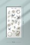 Soft Flower Butterfly Themed Sticker Set of 6 for Bullet Journal and Scrapbook - 6