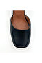 Black Leather Platform Mary Jane Heeled Shoes - 4
