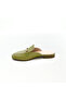 Khaki Color Genuine Leather Women's Loafer Slippers - 2