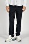 Zarse Normal Waist Tapered Cut Shrinkable Leg 100% Cotton Navy Blue Men's Trousers - 2