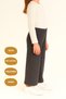 Elastic Waist Smoked Girls' Sweatpants - Comfortable Wide Leg Thick Fabric 7-8-9-10-11-12-13-14 Years Old - 2