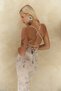 Diavonesta Lace Detail Low-Cut Beige Long Dress - 7