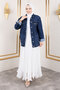 Denim Jacket with Ornamental Pockets Tsd250177 Dark Blue - 4
