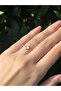 Moonlit Glow Gold Color Pearlescent Adjustable Tarnish Free Steel Ring