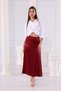 Women's Skirt Long Women's Skirt Long Length Burgundy Skirt Satin Skirt Hijab Skirt Bohemian Chic - 4