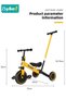 3-in-1 Kids Tricycle, Toddler Trike Bike - Perfect Ride-On Tricycles with Removable Parent Handle, Backrest, Safety Belt - 8