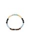 Certified Tiger Eye Aquamarine Bloodstone Calcite Fluorite Pisces Bracelet - 6