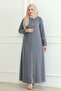Embroidered Zippered Ferace Crepe Fabric Ferace - 5