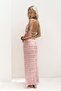Sofi Transparent Pink Crop Skirt Suit - 5