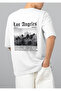 Los Angeles Printed Oversize White T-shirt
