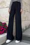 Beli Velcro Palazzo Model Trousers Black - 4