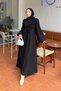 Balloon Sleeve Hijab Dress Black