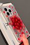 iPhone 13/14 Compatible Red Rose Design Hologram Ins Style Imd Premium Phone Case - 3