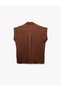 Aerobin Fabric Classic Collar Sleeveless Buttoned Satin Shirt - 4
