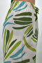 Pistachio Green Patterned Cotton-Linen Flowy Palazzo Pants - 6
