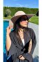 Wide Brim Powder Knitted Patterned Fashionable and Functional Hat Sun Protection Hsr2005 - 3